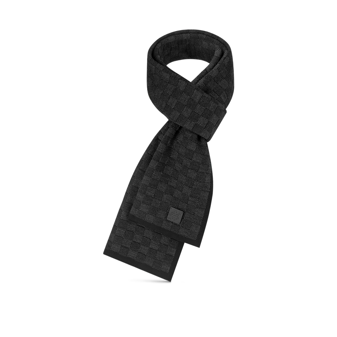 Bonnet et Écharpe Néo Petit Damier Noir