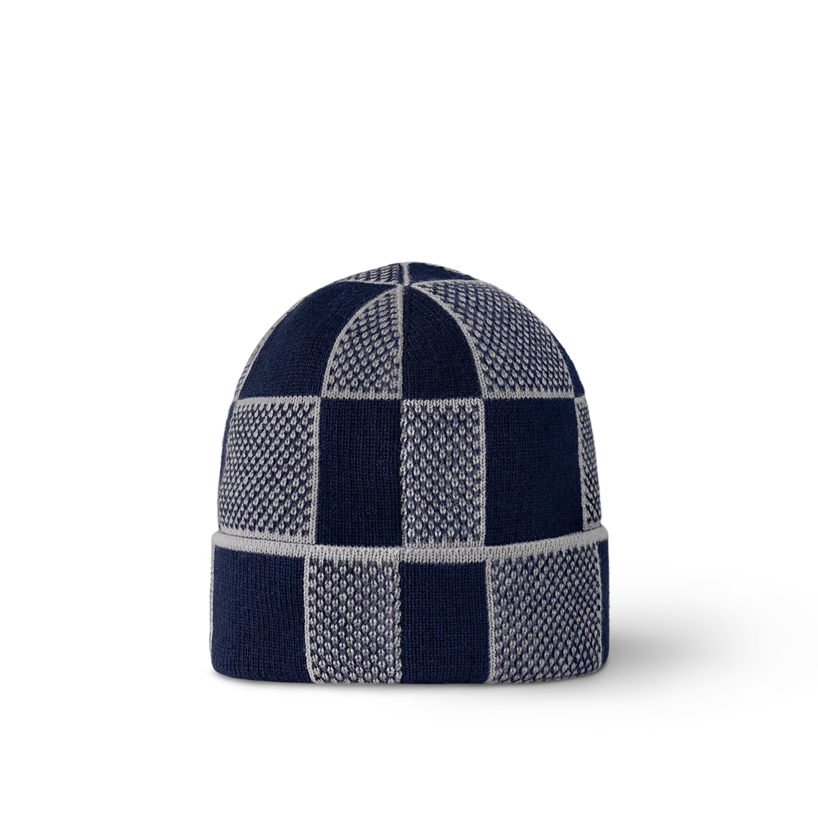 Bonnet et Écharpe Damier Heritage Bleu Marine