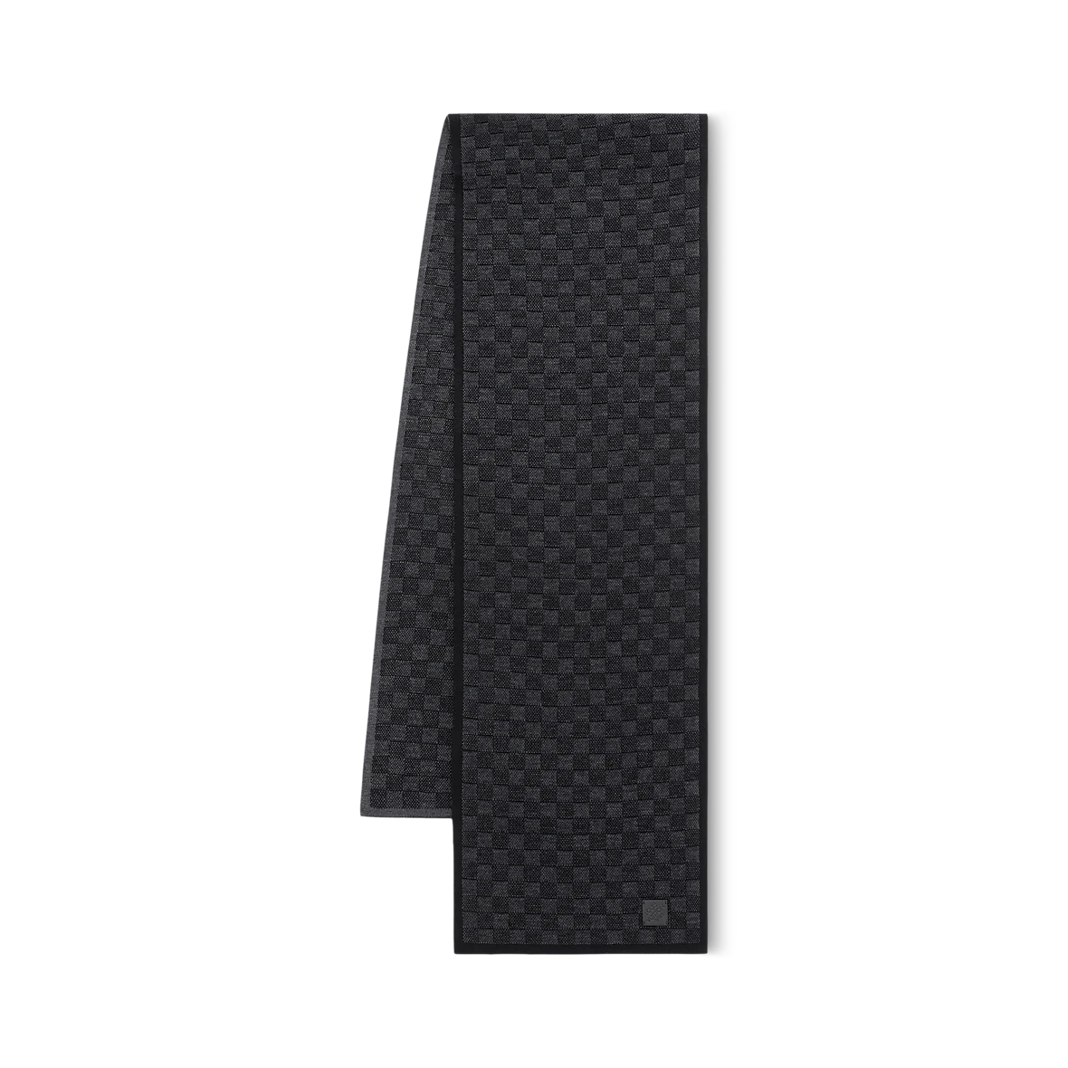 Bonnet et Écharpe Néo Petit Damier Noir